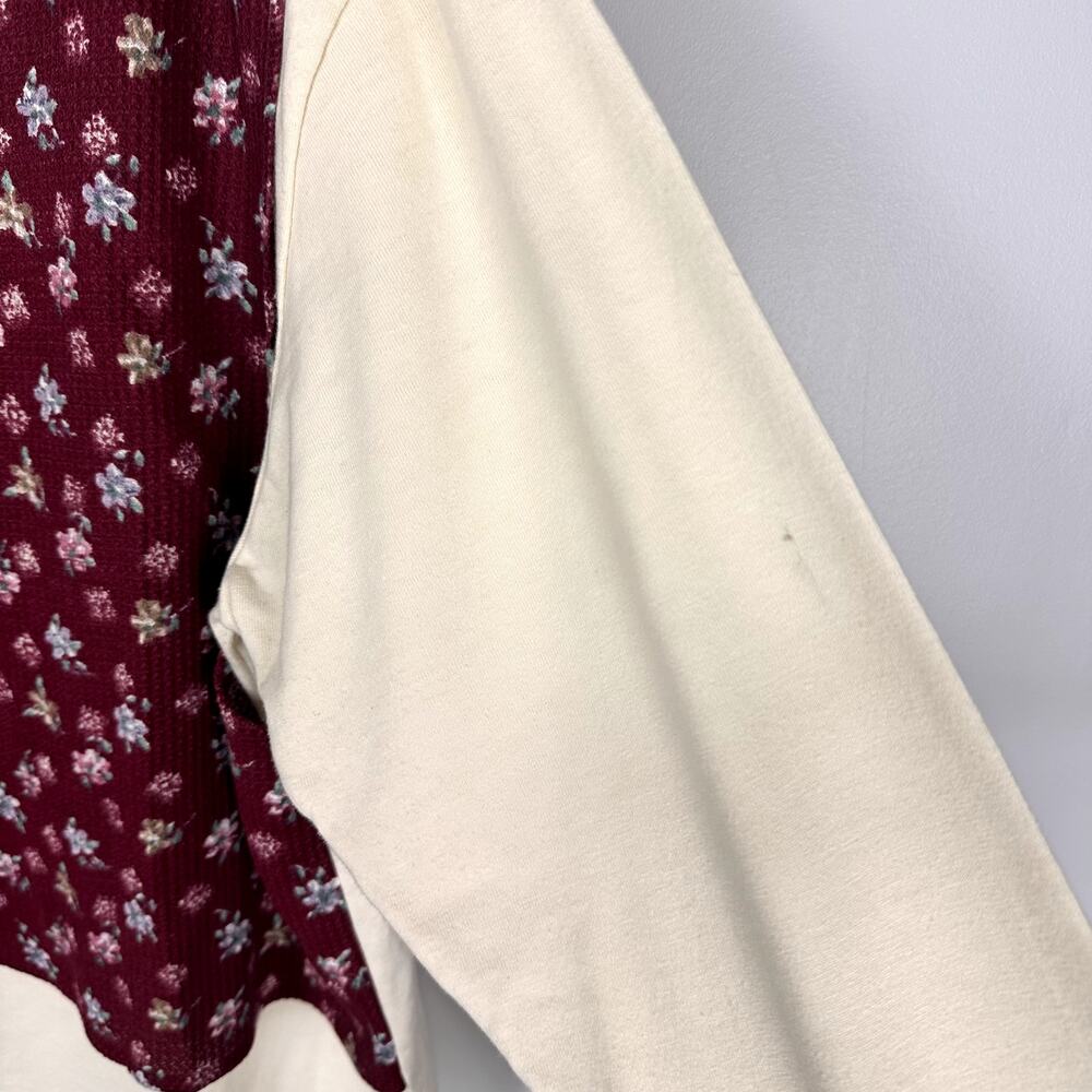 Vintage Floral Knit Vest Tunic Top Phoebe Buffay 90s Cottagecore Teacher Large - Picture 10 of 10